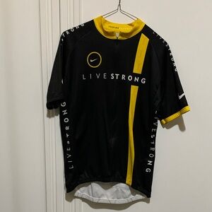 Nike Black and Yellow LiveStrong Cycling Jersey